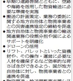 能登地震／初動対応検証、物流業者と連携促進　物資輸送の混乱踏まえ　ドローン活用も検討