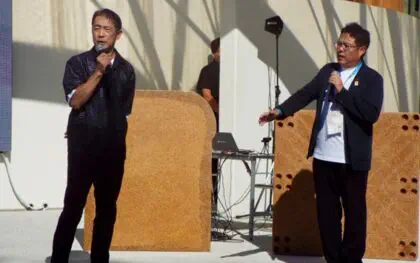 エースジャパン、万博で未利用間伐材ベンチPR　オール京都で製作