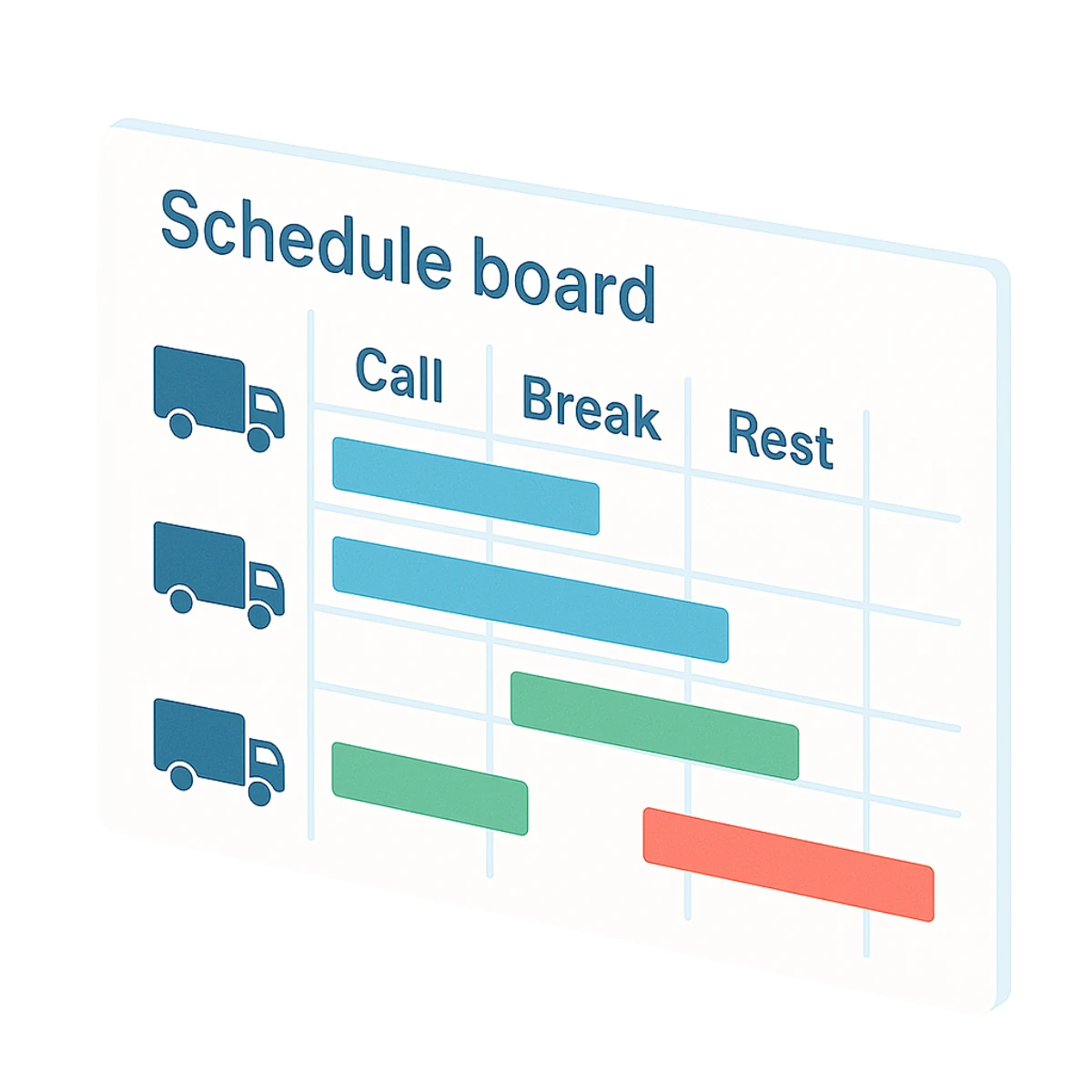 点呼も休憩も配車エリアに